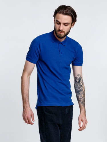 Рубашка поло мужская Adam, ярко-синяя