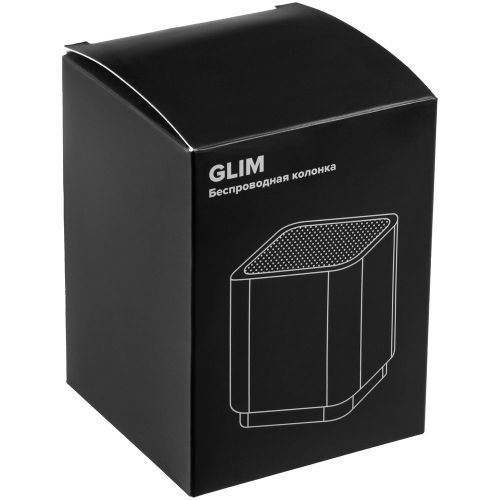 Беспроводная колонка с подсветкой логотипа Glim, черная