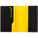 Обложка для паспорта Multimo, черная с желтым