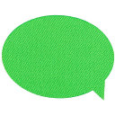 Наклейка тканевая Lunga Bubble, M, зеленый неон