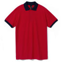 Рубашка поло Prince 190, красная с темно-синим